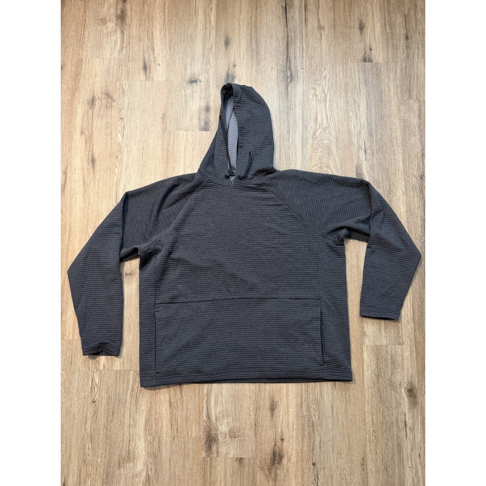 REI Co-op Hoodie Men's XL Gray Sweater Ribbed Pullover Pockets Outdoor